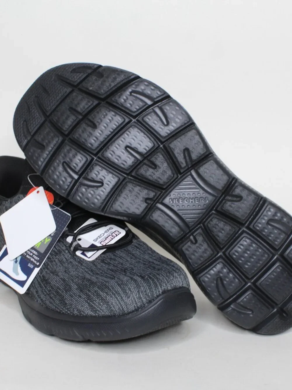 Skechers Hands Free Slip-ins Black Athletic Shoes Size 9.5 W New